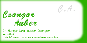 csongor auber business card